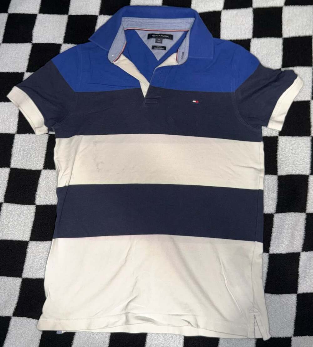 Tommy Hilfiger Slim Fit Multi-Color Striped Polo Shirt